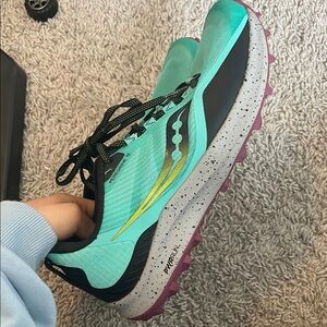 Saucony Women's Trail Running Shoes - Teal and Black